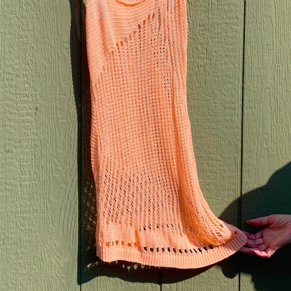 Mesh-Look Racerback Knit Tunic or Coverup - Picture 3 of 5